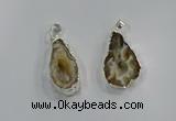 NGP3100 25*40mm - 30*50mm freeform druzy agate gemstone pendants