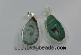 NGP3104 25*40mm - 30*50mm freeform druzy agate gemstone pendants