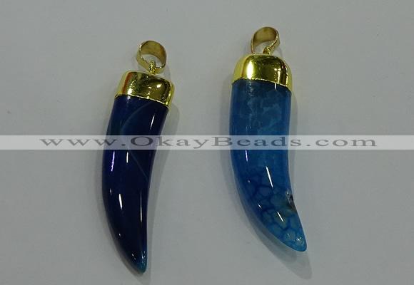 NGP3113 10*40mm - 12*45mm oxhorn agate pendants wholesale