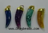 NGP3115 10*40mm - 12*45mm oxhorn agate pendants wholesale