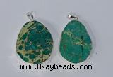 NGP3154 25*35mm - 35*45mm freeform sea sediment jasper pendants