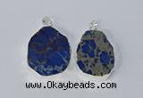 NGP3155 25*35mm - 35*45mm freeform sea sediment jasper pendants