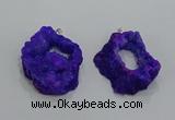 NGP3189 30*40mm - 45*50mm freeform druzy agate pendants