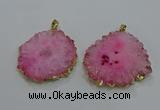 NGP3197 35*40mm - 45*50mm freeform druzy agate pendants