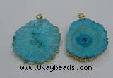 NGP3199 35*40mm - 45*50mm freeform druzy agate pendants