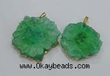 NGP3200 35*40mm - 45*50mm freeform druzy agate pendants