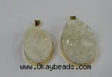 NGP3210 30*40mm - 35*45mm freeform druzy agate pendants