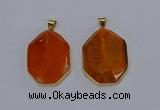 NGP3303 35*45mm freeform agate gemstone pendants wholesale