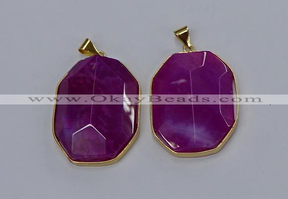 NGP3304 35*45mm freeform agate gemstone pendants wholesale