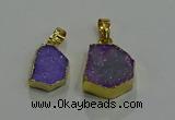 NGP3323 8*12mm - 15*20mm freeform druzy agate gemstone pendants