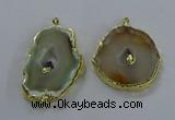 NGP3361 45*55mm - 50*65mm freeform druzy agate pendants