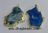 NGP3398 40*45mm - 45*60mm freeform druzy agate pendants