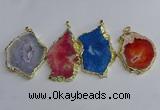 NGP3401 40*45mm - 45*60mm freeform druzy agate pendants