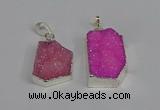 NGP3442 18*25mm - 20*30mm freeform druzy agate gemstone pendants