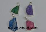 NGP3448 18*25mm - 20*30mm freeform druzy agate gemstone pendants