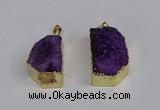 NGP3466 20*30mm - 25*35mm freeform druzy agate pendants wholesale