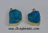 NGP3468 20*30mm - 25*35mm freeform druzy agate pendants wholesale