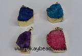 NGP3472 20*30mm - 25*35mm freeform druzy agate pendants wholesale