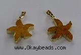 NGP3510 24*25mm starfish fossil coral pendants wholesale