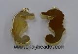 NGP3541 22*58mm - 25*55mm seahorse agate pendants wholesale