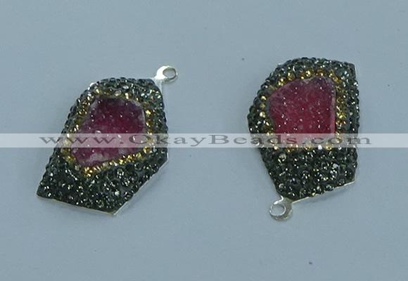 NGP3583 20*30mm - 22*32mm freeform druzy agate pendants