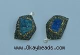 NGP3584 20*30mm - 22*32mm freeform druzy agate pendants