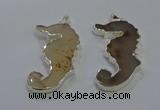 NGP3653 22*58mm - 25*55mm seahorse agate gemstone pendants