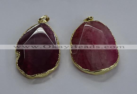 NGP3728 30*40mm - 35*45mm freeform agate gemstone pendants