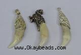 NGP3752 10*40mm - 12*45mm horn wolf tooth pendants wholesale