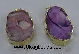 NGP3756 30*40mm - 40*50mm freeform druzy agate pendants