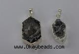 NGP3789 15*25mm - 20*35mm freeform druzy agate pendants