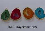 NGP3829 30*40mm - 40*50mm freeform druzy agate pendants