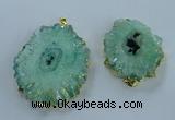 NGP3895 35*45mm - 50*60mm freeform druzy agate pendants