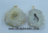 NGP3898 55*65mm - 65*80mm freeform druzy agate pendants