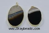 NGP3924 35*55mm - 40*60mm oval druzy agate pendants wholesale