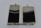 NGP3929 40*60mm - 35*70mm rectangle druzy agate pendants