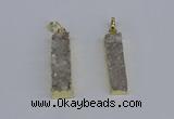 NGP3940 10*35mm - 12*30mm rectangle druzy agate pendants wholesale