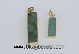 NGP3947 10*25mm - 12*45mm rectangle druzy agate pendants wholesale