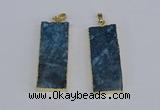 NGP3956 20*50mm - 25*45mm rectangle druzy agate gemstone pendants