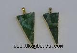 NGP3987 20*48mm - 25*50mm triangle druzy agate pendants wholesale