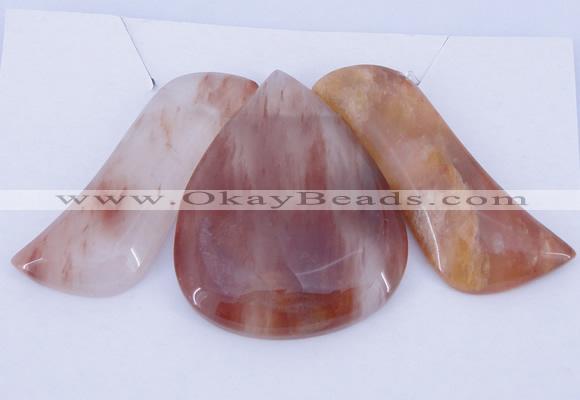 NGP40 Fashion red quartz gemstone pendants set jewelry wholesale