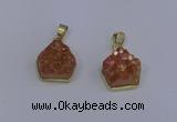 NGP4010 15*16mm freeform druzy quartz gemstone pendants