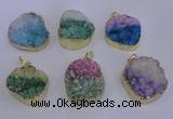 NGP4045 20*30mm - 30*40mm freeform druzy agate pendants