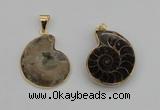 NGP4069 25*30mm – 30*35mm carved ammonite pendants wholesale