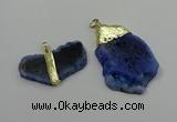 NGP4136 25*35mm - 40*50mm freeform druzy quartz pendants wholesale