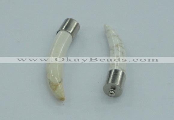 NGP4500 9*50mm - 9*55mm horn white turquoise pendants wholesale