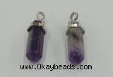 NGP5004 8*30mm sticks amethyst gemstone pendants wholesale