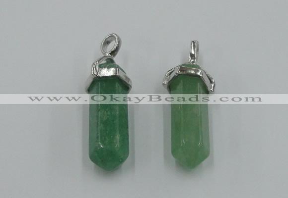 NGP5009 8*30mm sticks green aventurine pendants wholesale