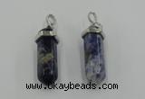 NGP5018 8*30mm sticks sodalite gemstone pendants wholesale