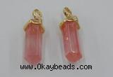 NGP5028 8*30mm sticks cherry quartz gemstone pendants wholesale